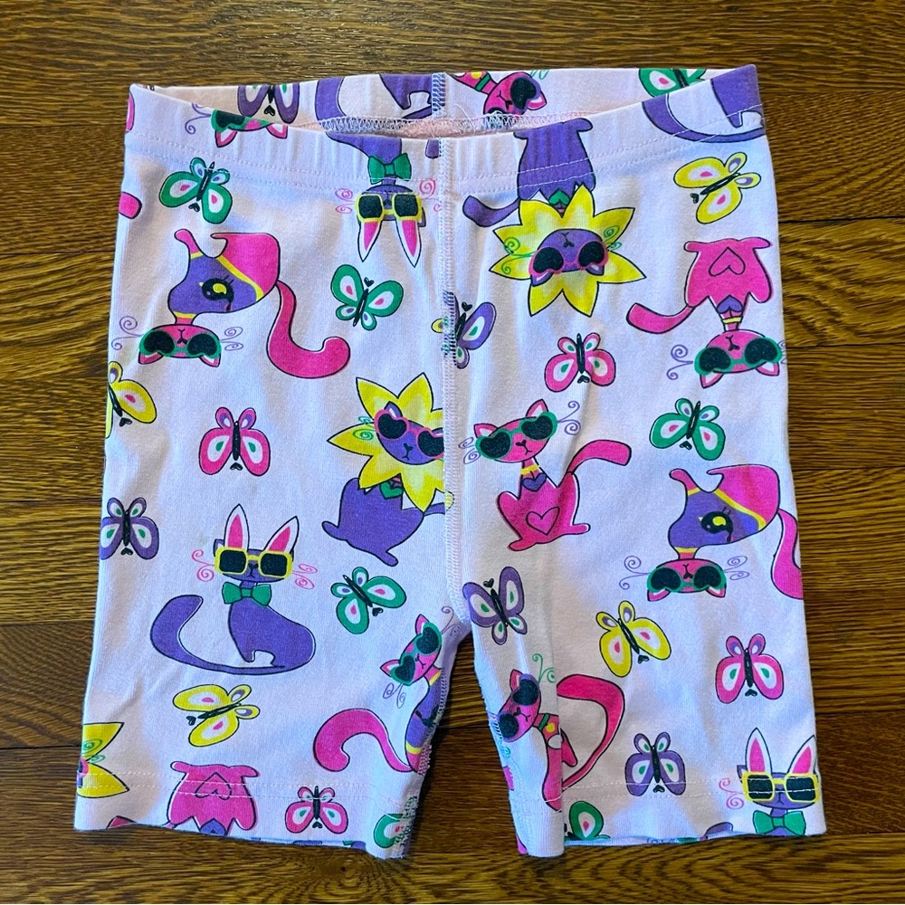 Hanna Andersson Pink Cats w Sunglasses Pajamas Shorts Size 140 cm or 10